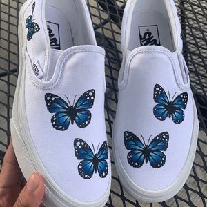White Butterfly Vans